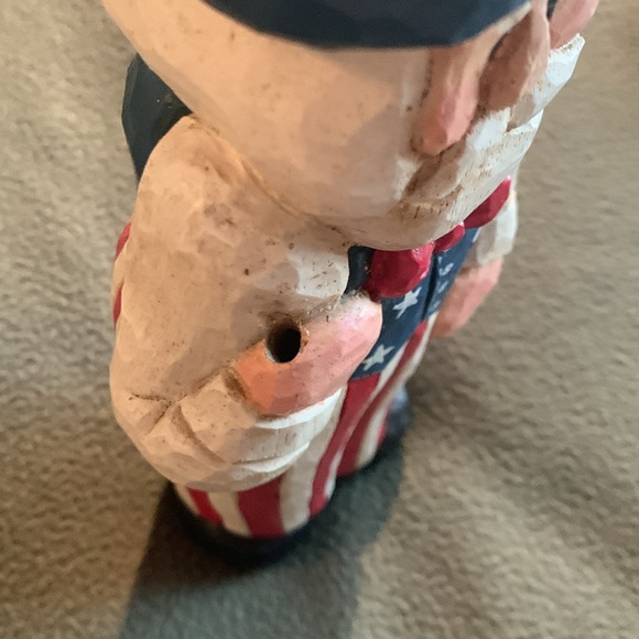 Midwest of Cannon Falls wooden Uncle Sam. Approx 4” x 11”.  Comes w/ flags - Picture 4 of 9